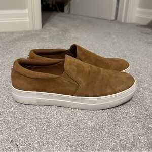 Steve Madden Gills Suede Brown Chestnut slip on fashion sneaker